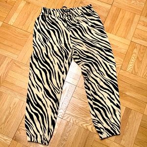 Zebra print pant size medium